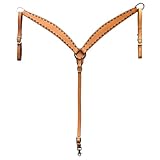 HILASON Western Leather Horse V Shaped Breast Collar Tan | |Western