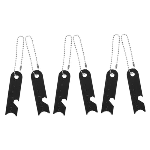 GANAZONO Multi-use Fire Scraper Ruler Set 6pcs Survival Fire Starters Flint Ferrocerium Rod Magnesium for Emergency Outdoor Activities