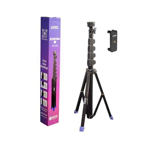 Kreo Stayble Tripod Stand with Mobile Phone Holder for Mobile Phone, Ring Lights & Camera Light, Camera Stand Tripod for Video Recording & Video Shoot