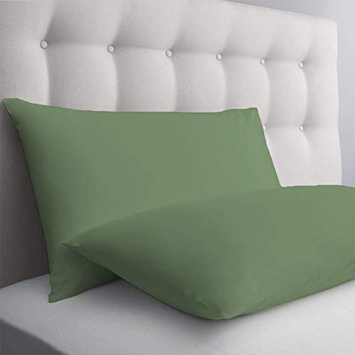 Image of YRM Bedding's - Egyptian Cotton Pillow Cases 400-TC Premium Hotel Quality 2 - Pcs Pillow Covers (17 inch x 27 inch) - Emerald Green Color