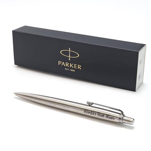 Bolígrafo Parker Jotter SS personalizado + caja de regalo | Grabado con láser   ribete cromado
