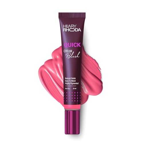 Image of Hilary Rhoda Quick Cream Blush | Pink | Long-Lasting & Buildable Liquid Blush | Highly Pigmented | Lightweight & Easy to Blend | For All Skin Types | (Pink Passion) - 20ml