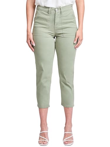 Royalty For Me Womens Women's High Rise Cropped Elastic Waistband Tummy Control Pant