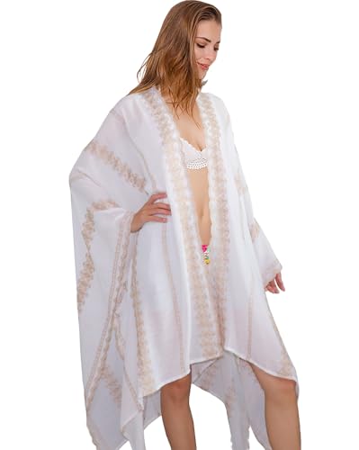 Baumwolle, bestickt, Blumenmuster, Kimono,...