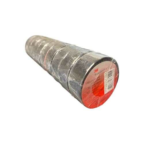 3M Temflex 1300E Elektrik İzolasyon Bandı Siyah – 10'lu Paket | 18 mm x 9,15 m | PVC Kablo Bandı | 600V Dayanıklı, Esnek ve Güçlü Yapışkanlı Elektrik Bandı