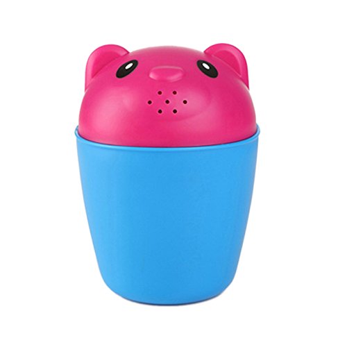 oobest Bebé baño Cascada enjuagadora Agua Scoop Caricatura Oso Engrosado cucharón regadera Ducha para bebé baño champú Enjuague Taza Lavado de pelonable Design