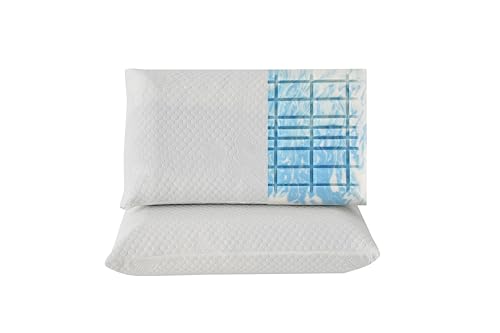 Nuvole di Sonno - Coppia Cuscini Massaggiante in Memory Foam HD Traspirante Guanciali Ortopedico Alti 13 cm da Letto con Rivestimento Lavabile Ergonomico e Correttore per Collo Made in Italy
