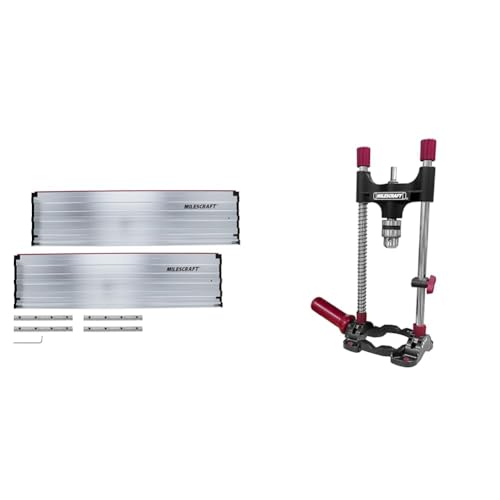 Milescraft 1408 Guide Rails 55 Inch Rail Extensions for Milescraft 1409 Track Saw & 1318 DrillMate Portable Drill Guide