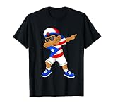 Dabbing Boy Puerto Rican Puerto Rico Flag Kids Dab Dance T-Shirt