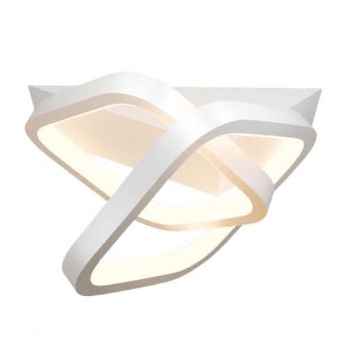 Image of 50W LED Ceiling Light, Square Chandelier Lamp, 3 Color Modes Warm /Natural /Cool White, CRI 97 Anti-Glare Eye Protection, for Bedroom, Living Room, Hall, Dining Room, Office