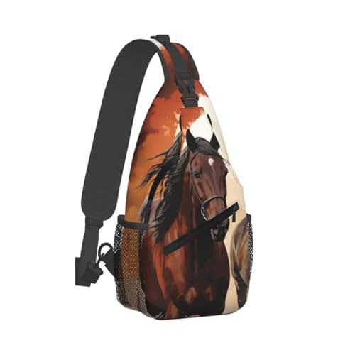 Bolso pequeño tipo sling para senderismo unisex negro