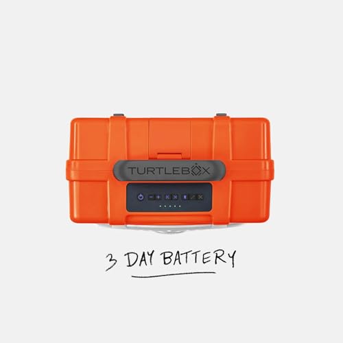 Image of Turtlebox Original Gen 3: Portable Outdoor Bluetooth Speaker - Ultra-Loud (120dB), Waterproof (IP67), Rugged, Impact-Resistant, 3-Day Battery | Party Mode: Unlimited Pairing Stereo, Orange /Gray
