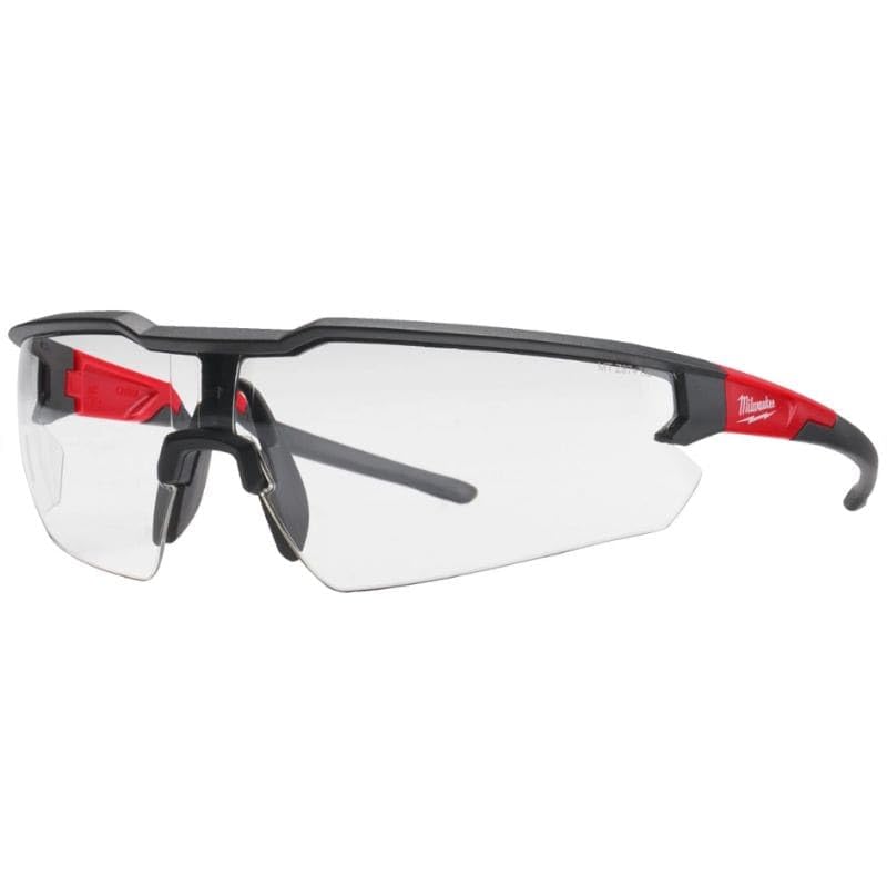 Milwaukee Schutzbrille klar kratzfest und beschlagfrei, Einheitsgröße, 4932478763, Rot