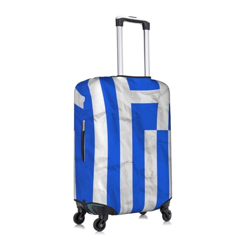 Universal Stretch Suitcase Cover Greek Greece Flag Carry On Luggage Sleeve Anti Scratch Travel Baggage Protector for Unisex Women Large3