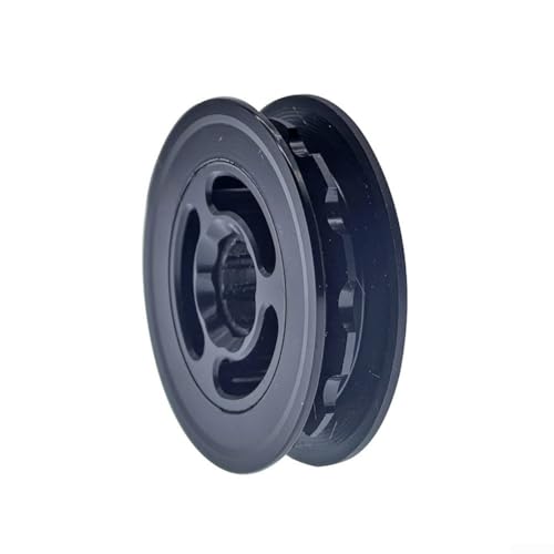 Cycling Chain Tensioner Pulley 12T Guide Wheel 45mm Outer Diameter Nylon Replacement Part Low Friction Design Compatible Folding Bicycle Black Accessory