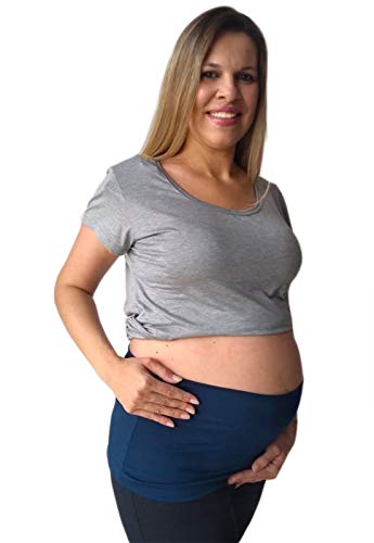 Extensor de calça para gestante com 1 faixa (G/GG, Azul marinho)