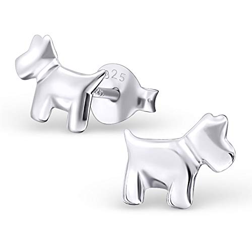 Preisvergleich Produktbild Monkimau Mädchen Ohrringe Hund Ohrstecker aus 925 Sterling Silver Silber