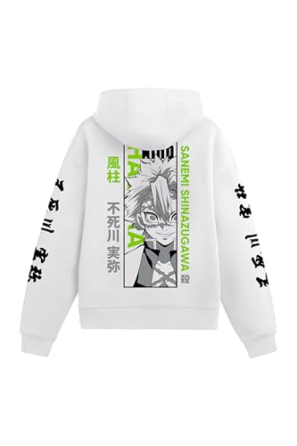 Image of Anime Inspired Design Unisex Pullover Hoodie, Black, Graphic Print Front and Back