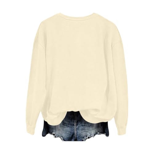 Halloween Sweatshirt for Women Ghost Pumpkin Long Sleeve Crewneck Pullover Spooky Season Sweatshirts Holiday Tops - image 4