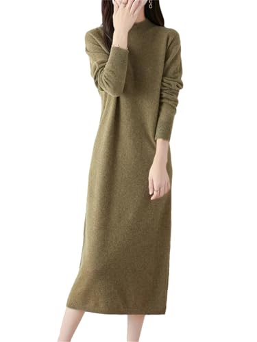 Langes Damenkleid, Kaschmir, Stehkragen,...