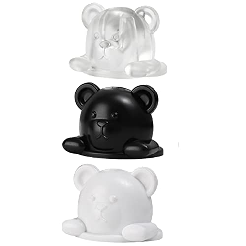 ドアストッパー 室内 玄関 かわいい熊の形 3個セットスライドドアストッパー 室内 ドア止め ドアストッパー ポルテやオフィスやお部屋に適用 扉開放用 滑り止め設計