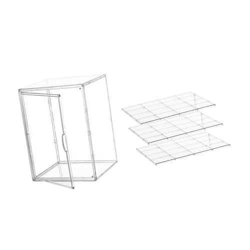 SM SunniMix Bakery Display Case Dessert Holder Tray with Clear Lid Bakery Organizer Cake Holder for Donut Birthday Weddings Fruit Platter