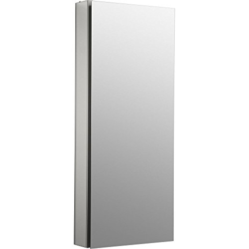KOHLER K-2938-PG-SAA Catalan Medicine Cabinet with Mirror Door, Adjustable Shelves, 170 Degree Hinge, Rectangular Frame, 15
