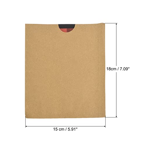 MECCANIXITY Fruit Protection Bags 18x15cm Paper Rectangle Fruit Cover Bags for Fruit Flower Vegetable Protecting Yellow/Red Pack of 100