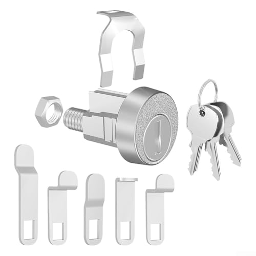 Serrure de boîte aux lettres de rechange pour modèle L1172C avec clés, cylindre en alliage de zinc avec 3 clés différentes et 5 plaques de verrouillage pour sécuriser efficacement le courrier