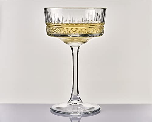 Jogo de 4 Taças para champanhe Elysia coupe em vidro 260ml A16,5cm