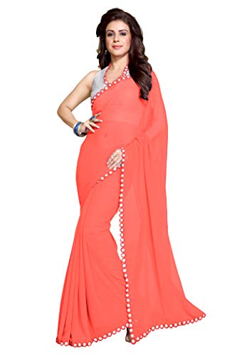 Mirchi Fashion Women's Mirror Border Latest Indian Bollywood Designer Saree Unstitched Blouse Piece