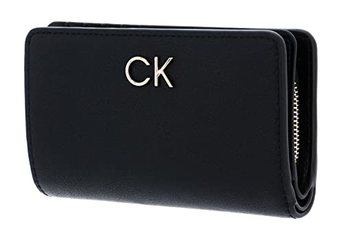 Calvin Klein Damen Geldbeutel Re-Lock Bifold French Wallet Groß, Schwarz...