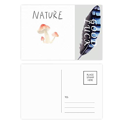 Tarjetas de felicitación con sobres, diseño de setas y flores, 20 uds