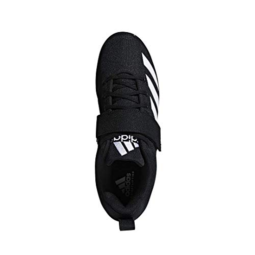 adidas Men's Powerlift 4 Weightlifting Shoe, Black/White/Black, 13 M US