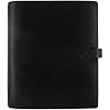 Filofax Finsbury Organizer, A5 Size, Black - Traditional Grained Leather, Six Rings, Week-to-View Insert, Multilingual (C025368)