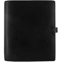Filofax Finsbury Organizer, A5 Size, Black - Traditional Grained Leather, Six Rings, Week-to-View Insert, Multilingual C025368