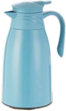 Amazon 保温ポット 卓上ポット 保温瓶 おしゃれ 大容量 魔法瓶 コーヒーポット 真空断熱 水入れ ガラス 水筒 保温 保冷 コーヒーポットお茶 保温瓶 ハンドル付き テーブル ポット 24時間保温 家庭用 業務用 北欧風 1000ml ブルー ブルー 1l 保温卓上ポット