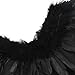 Annad Angel Set, Angel Fadeless Feather Easy Wear for Halloween Costume Black Trumpet Wings (AnnadUnHM-11)