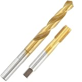 Aceteel 9/16-18 Tap and 33/64 Drill Bit Set, Ti-Coated M2 HSS 9/16'-18 UNF Tap and 12.9mm Reduced Shank Drill Kit