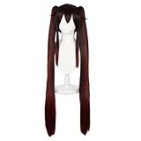 NOKIJP 胡桃 ウィッグ 彼岸蝶の章 原神 コスプレ 耐熱ウィッグ サラサラ セットしやすい げんしん Genshin impact 璃月 雪晴梅香 フータオ 往生堂堂主 ふーたお