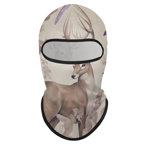 Balaclava Face Mask for Men Women Deer Birds with Flowers Full Mask for Outdoor Sport Cycling Fishing Cap miniatura 7