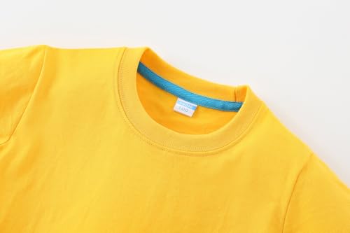 Image of AMIYAN Toddler T Shirts Boys Girls Basic Tee Summer Cotton T-Shirts Crewneck Short Sleeve Shirts for Kids 2-7Y