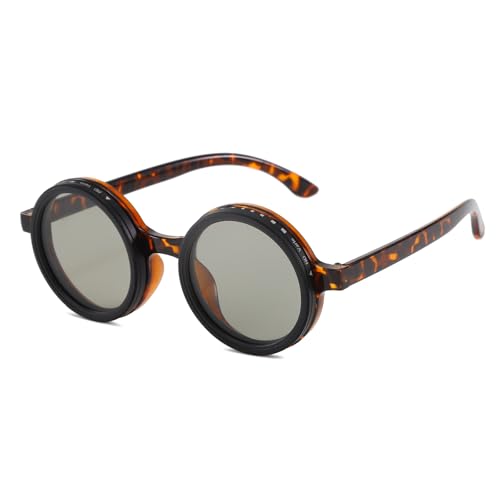 Image of YAMEIZE Polarized Round Adjustable Tint Sunglasses - for Men Women Classic UV400 Protection Eyewear Driving Outdoor