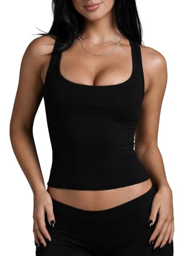 CHANGEZOE Women's Low Cut Tank Top Racerback Scoop Neck Going Out
