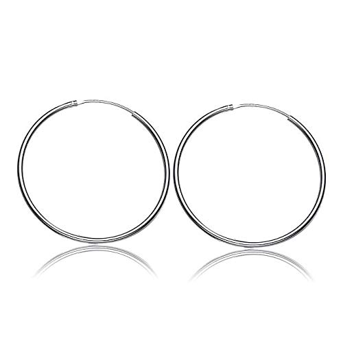 Parnika Evergreen Endless Silver Hoops Silver Bali Silver Earrings in Pure 92.5 Sterling Silver for girls/women | Gift for Her |