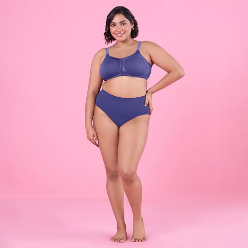 Image of NYKD NYB101B Cotton Non Padded Non Wired Full Coverage Everyday Bra M-Frame Bounce Control (Plus