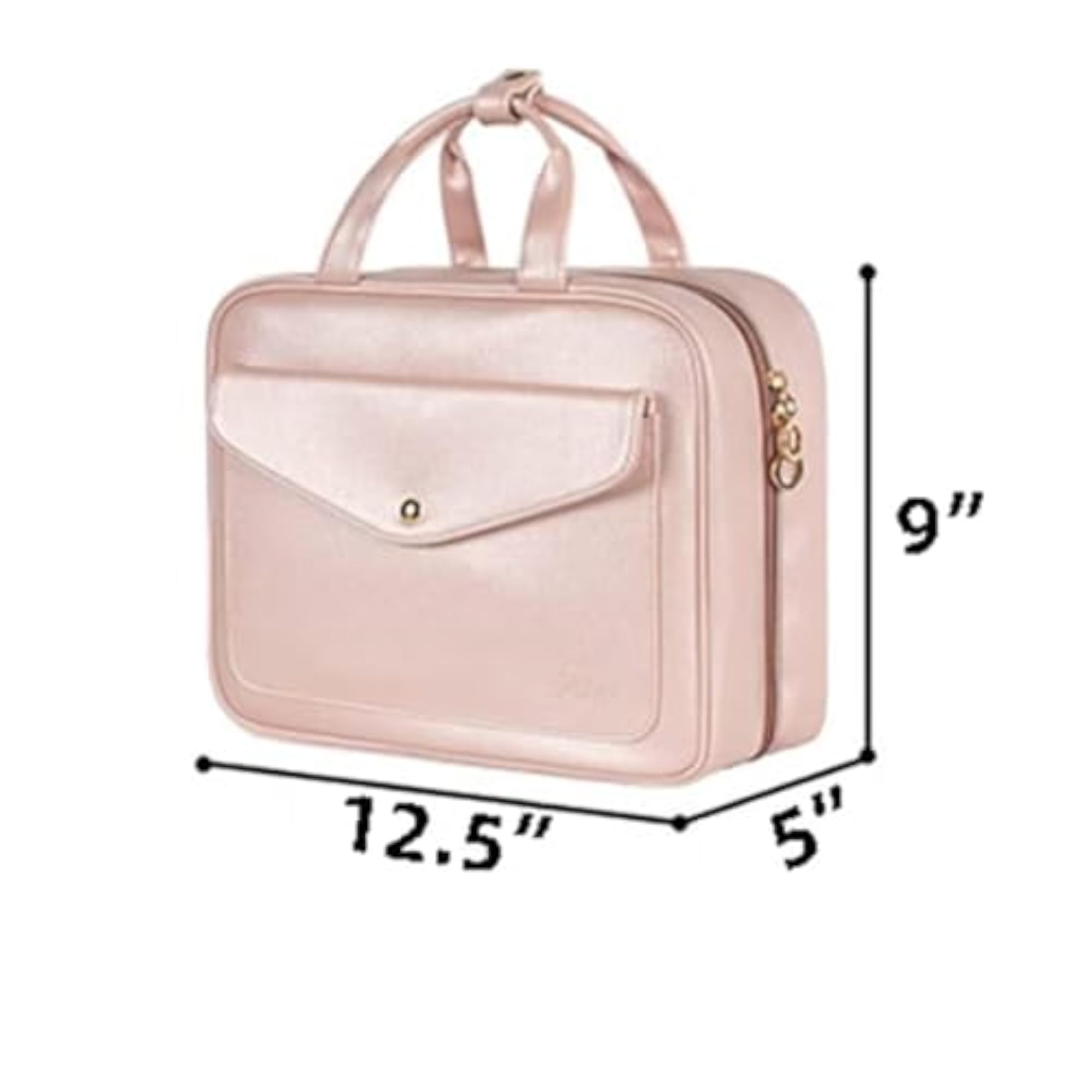 Large Pink Waterproof Makeup Bag, Travel Organizer