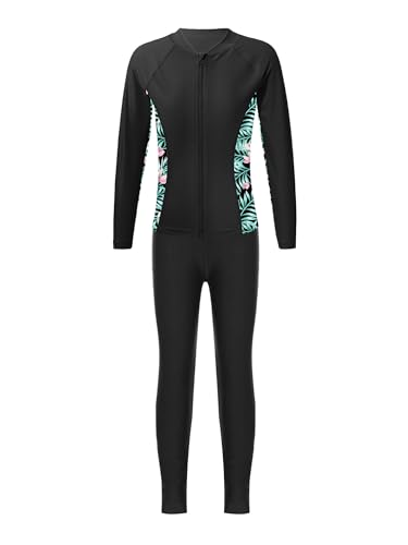 iiniim Girls Long Sleeve Rash Guard Swimsuit UPF 50+ Sunsuit Kids Rash Tops Shirts with Swim Legging Pants3