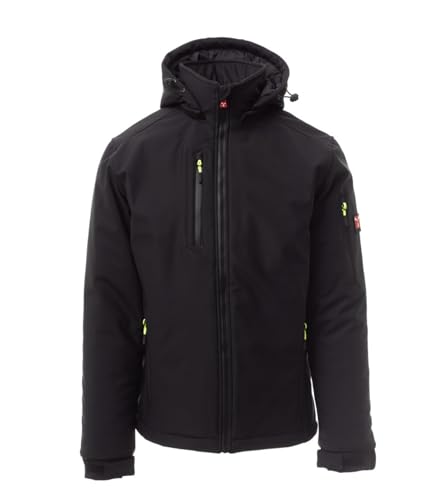 PAYPER Creek Pad Veste softshell d'hiver unisexe Noir Taille M