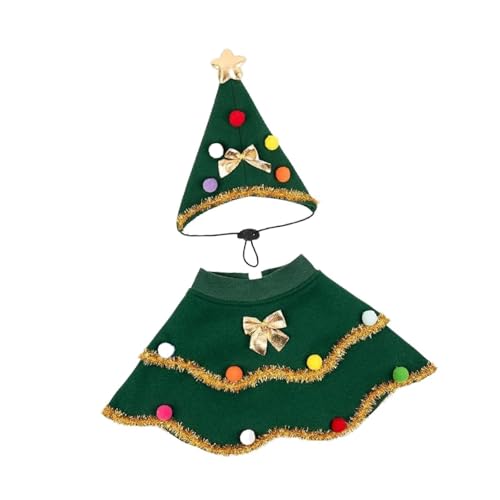 Disfraz de Navidad para Perros y Gatos con Capa y Sombrero L miniatura 6